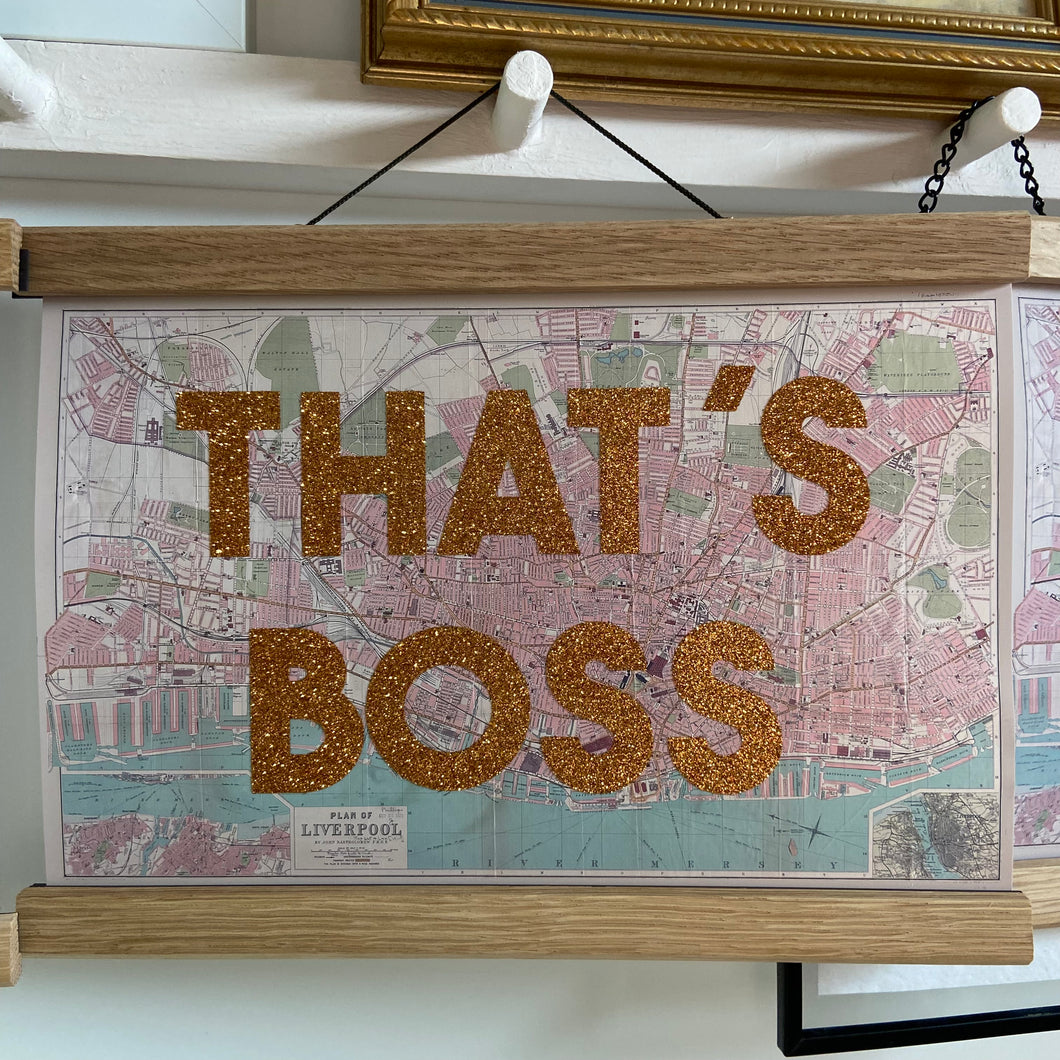 That’s Boss (A4 Orange Gold Glitter)