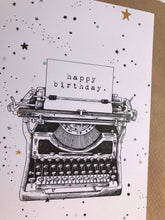 Load image into Gallery viewer, Happy Birthday Typewriter Greeting Card
