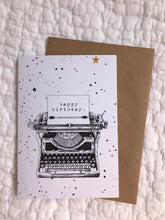 Load image into Gallery viewer, Happy Birthday Typewriter Greeting Card