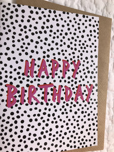 Happy Birthday Polka Dot Greeting Card