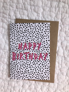 Happy Birthday Polka Dot Greeting Card
